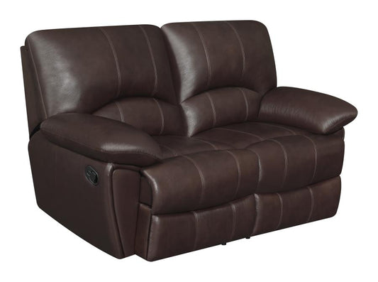 Clifford Pillow Top Arm Motion Loveseat Chocolate