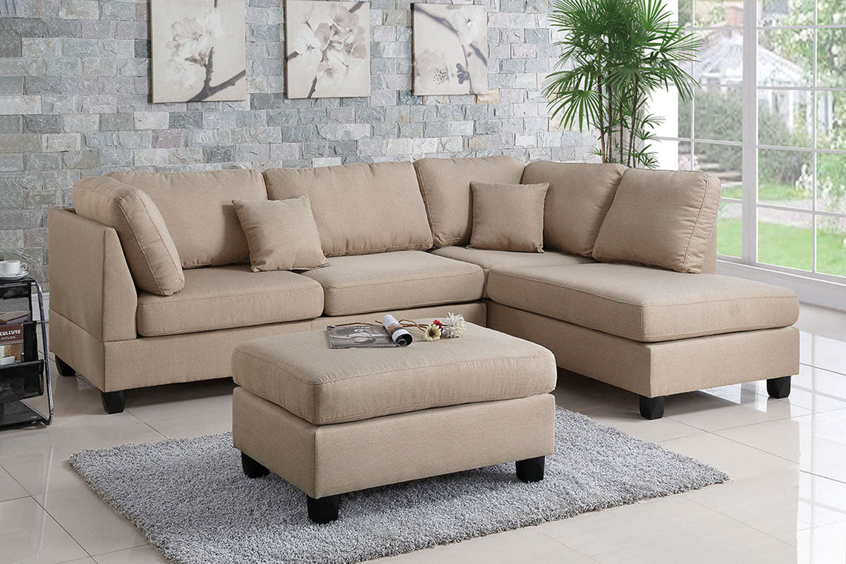 F7605 3-PC Sectional Set - Beige