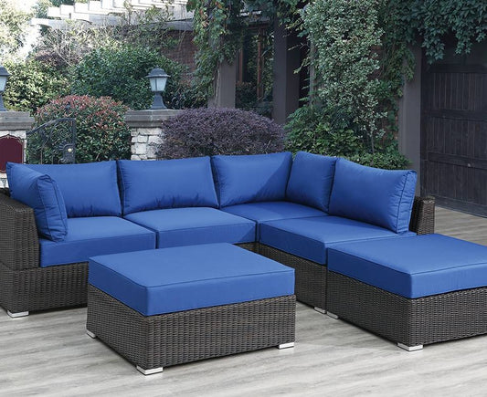 Roe 6-pc Outdoor Sectional -Blue