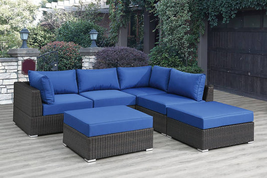 Roe 6-pc Outdoor Sectional -Blue