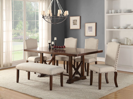 Abbyson 6-Pc Dining Set with Leaf