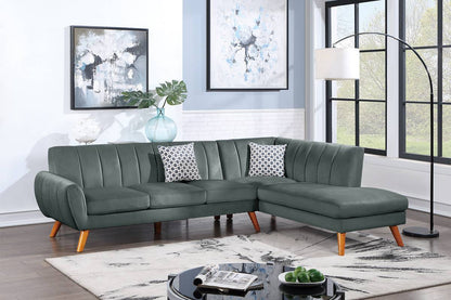 Elroy 2-PC  Sectional - Dark Grey