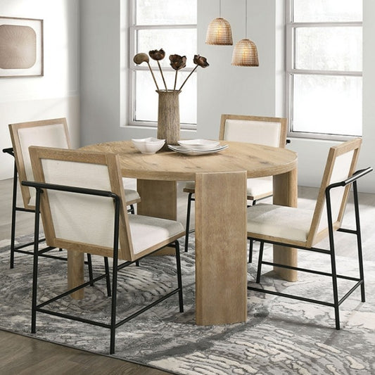 FM3220AK-RT 5PC Edenbridge oak finish Wood Dining Set