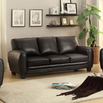 9734BK-2Pc Rubin 2pc Sofa & Loveseat in Black