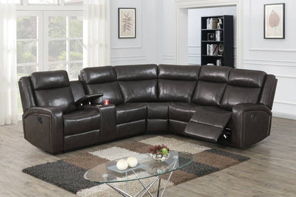 F86626 Hemmer 3-PC Power Reclining Sectional - Brown