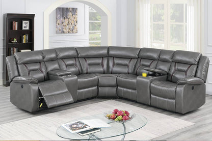 F86611 Hemingway POWER Motion Sectional - Grey