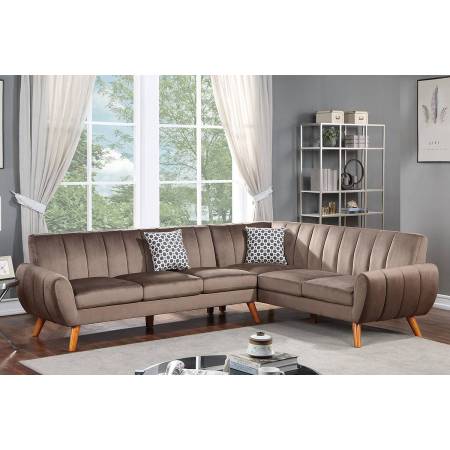 Jane 2-PC Sectional - Brown