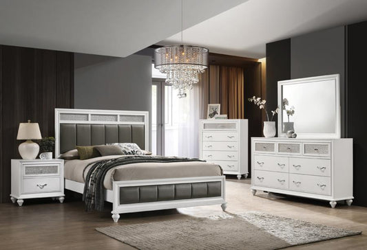 Barzini 4pc Queen Bedroom Set - White