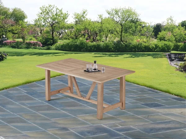 D1007 Outdoor 70" L Dining Table- Light Oak