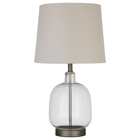 Costner Empire Table Lamp Beige and Clear