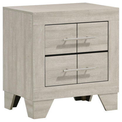 Trenton 2-Drawer Nightstand - Rustic Cream