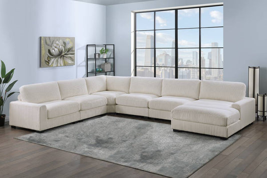 158 Modus 6-Pc Sectional in Beige Corduroy