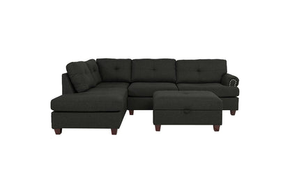 F6414  3-PC Sectional Set  Carter- Black