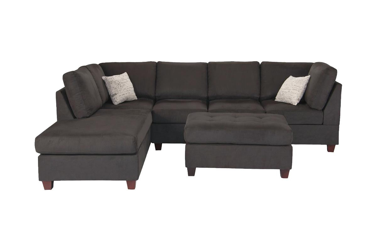 F6423 Wyatt 3-PC Sectional Sofa - Grey