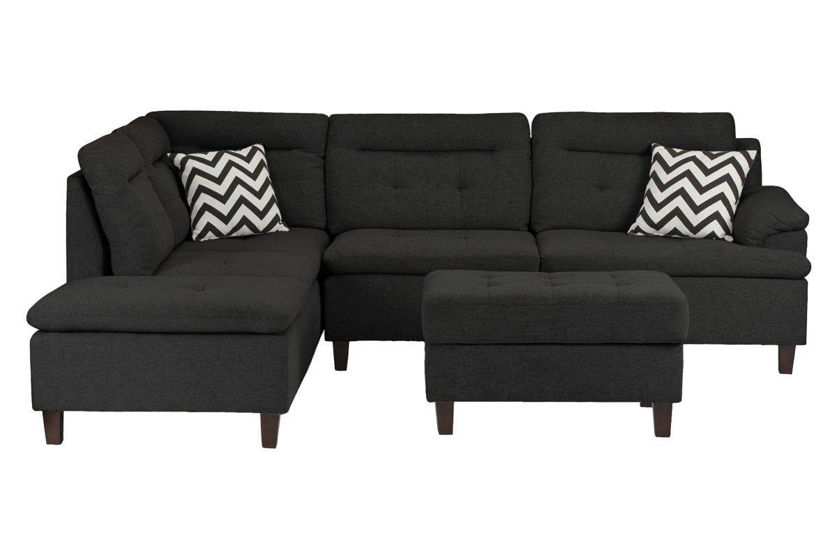 F6588  3-PC Sectional - Black