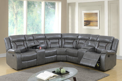 F6650 Hemingway Motion Sectional - Grey