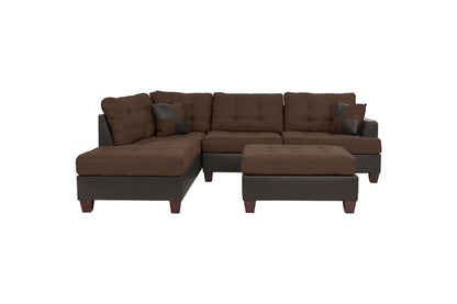 F6857 Matthews 3-PC Sectional - Two Tone Brown