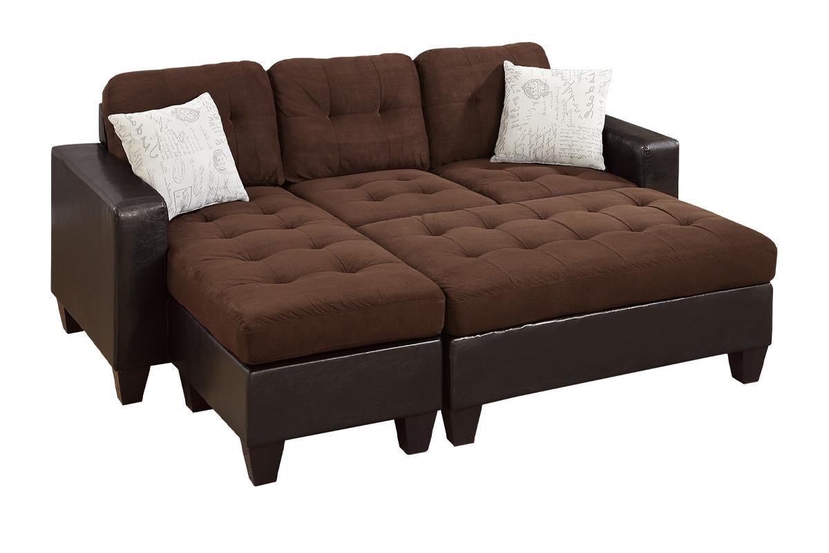 Trent Sectional Set - Two Tone Brown