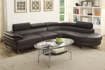 F6969 Serafin 2-PC Sectional Sofa - Brown