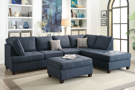 Fenway 2-PC Sectional Sofa - Blue