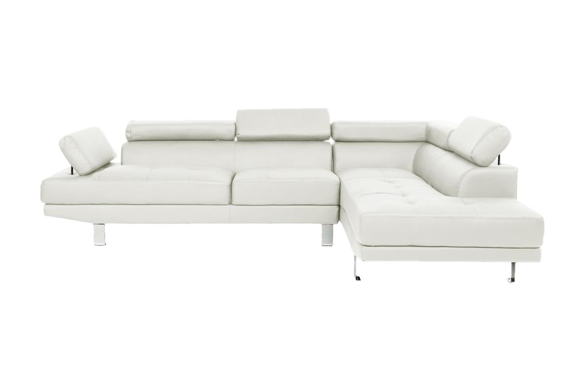 F7320 Pike Sectional Sofa Set - White