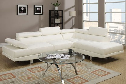 F7320 Pike Sectional Sofa Set - White