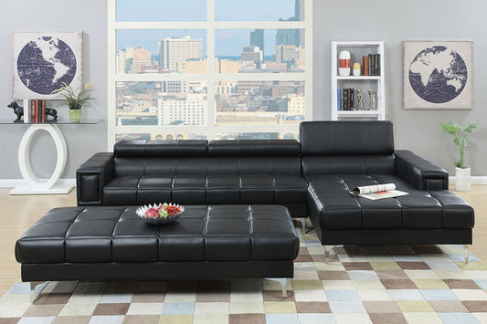 F7363 Evelyn 2-PC Sectional - Black