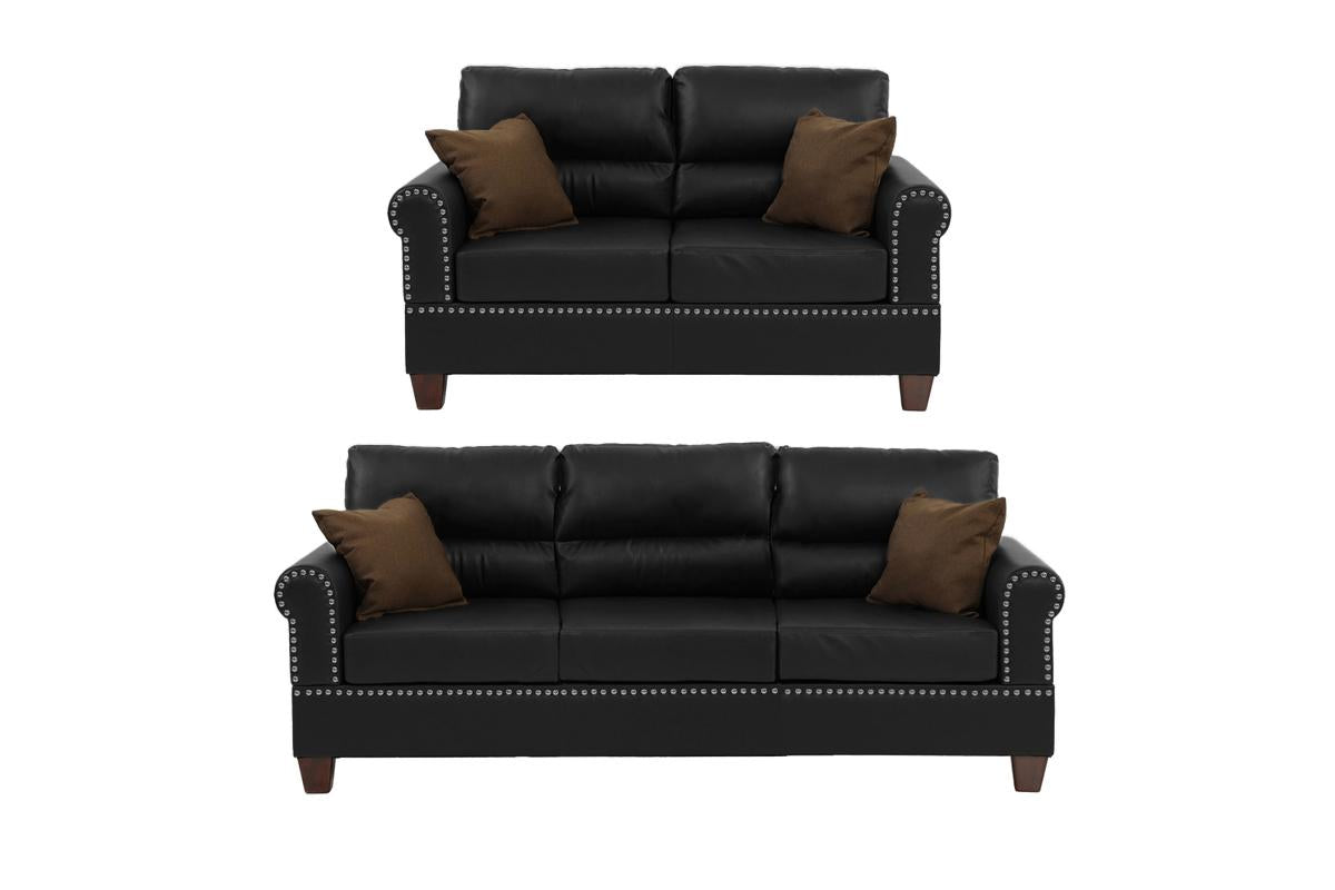 Reese 2-PC Sofa Set - Black