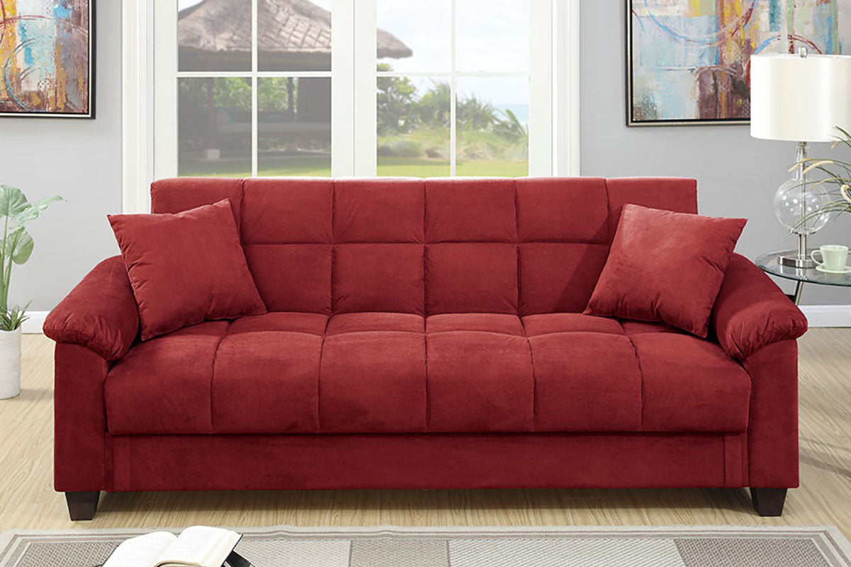Humphrey Adjustable Sleeper Sofa - Red