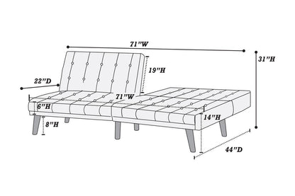 Bernard Adjustable Sleeper Sofa - Mustard