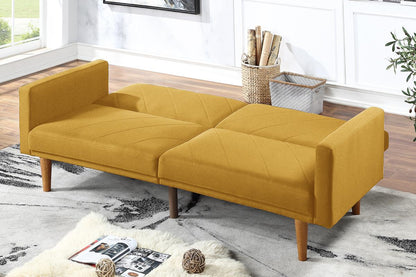 Hayden Adjustable Sleeper Sofa - Mustard