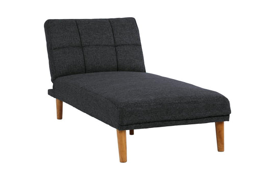 Maddox Fabric Sleeper Chaise - Charcoal