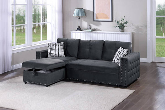 Reed Convertible Sectional F8540 - Black