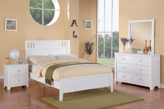 Alice Full Platform Bed - White