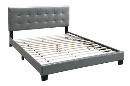 Jenson Tufted Platform Bed Frame - Grey