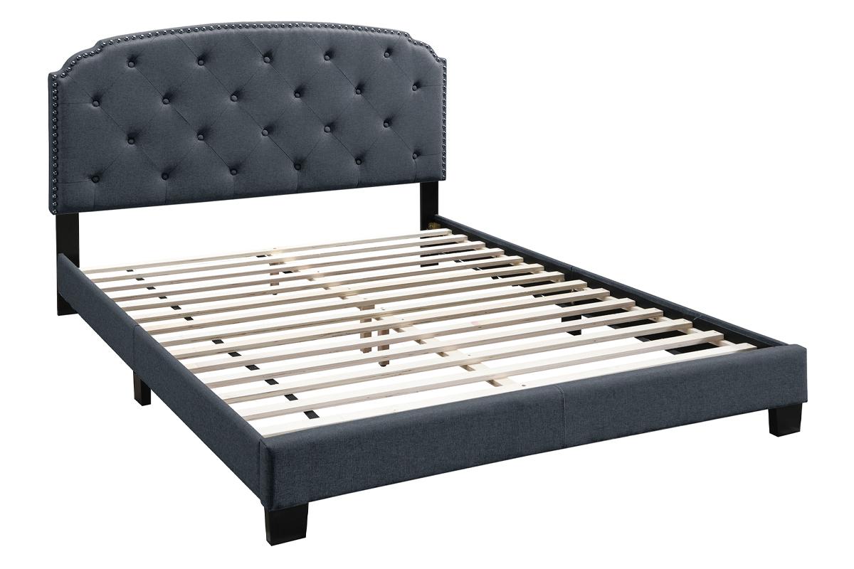 Kent Upholstered Platform Bed Frame - Charcoal