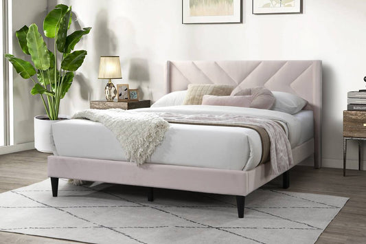 Alred Queen Platform Bed - Blush