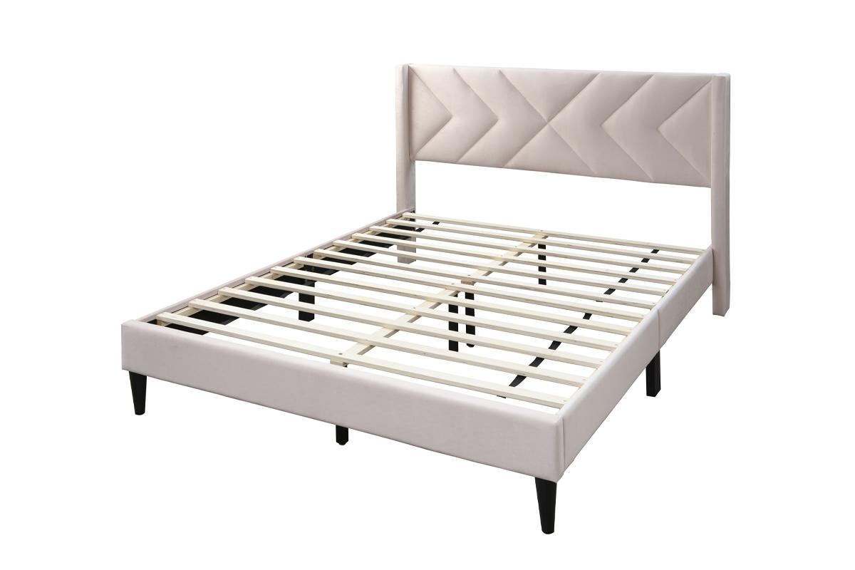 Alred Queen Platform Bed - Blush