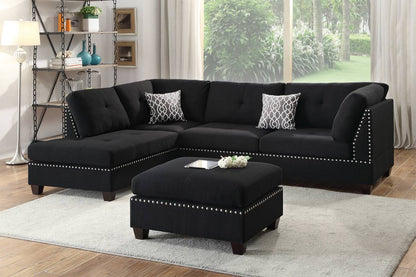 F6974 Nicole 3-PC Sectional - Black