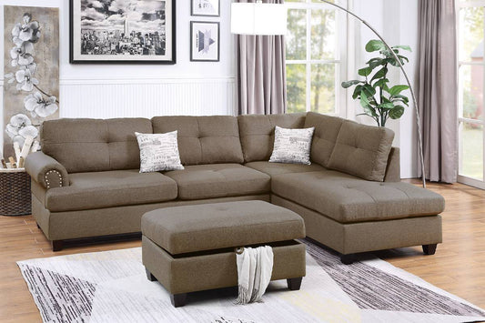 F6416 Carter 3-PC Sectional Set - Brown