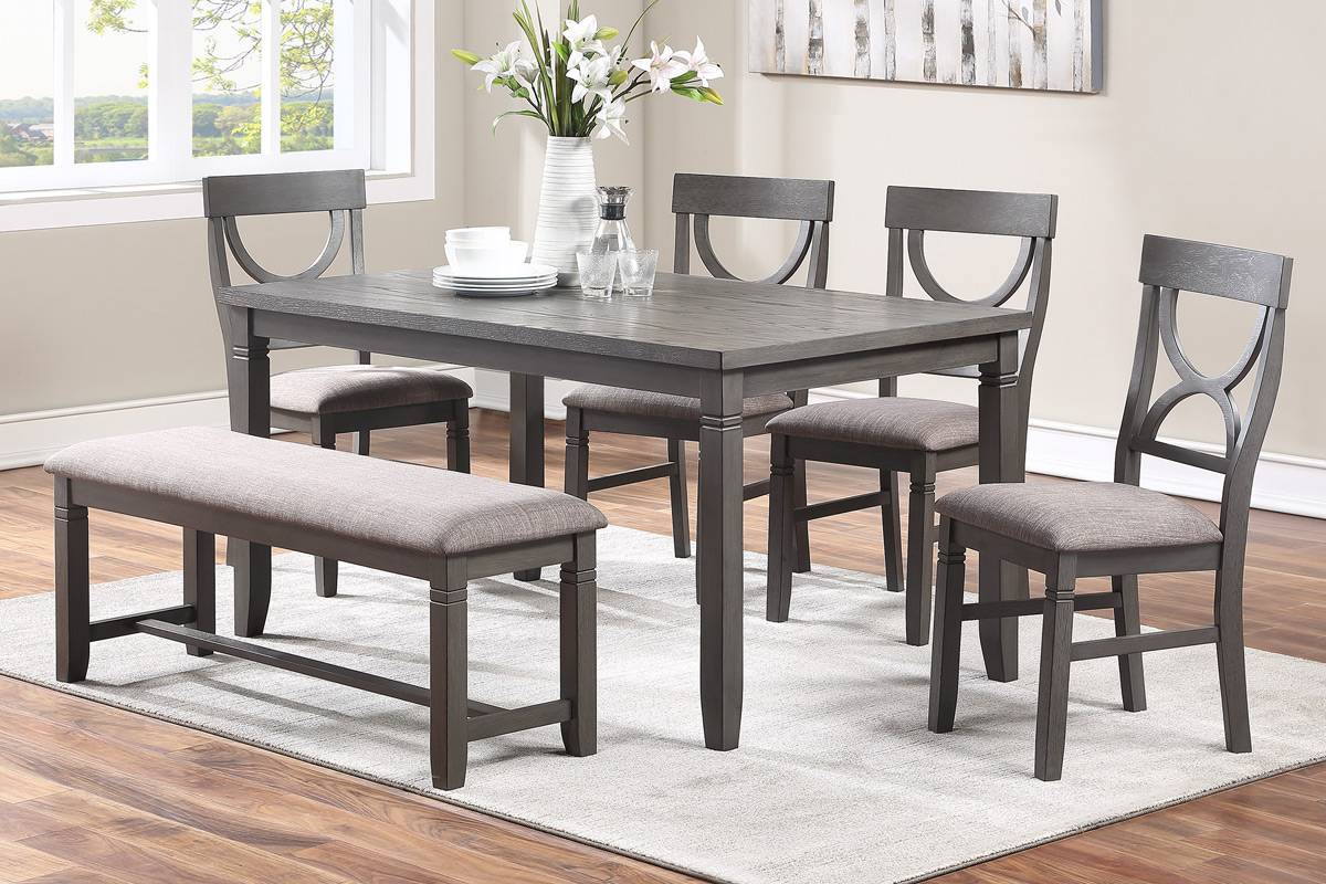 Willow 6-PC Dining Set - Black