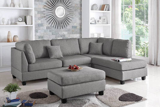 F7606  3-PC Sectional Set - Grey