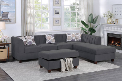 F8828 Grant 3-PC Sectional- Grey