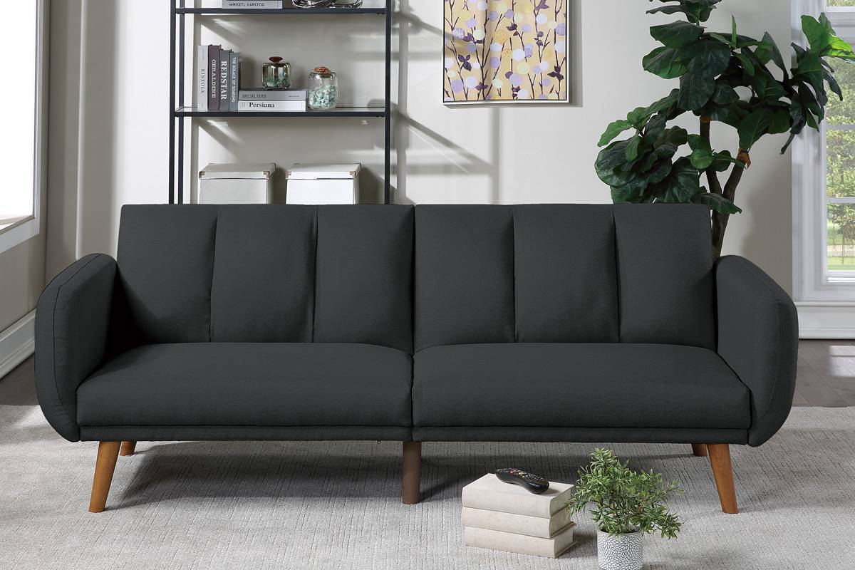 F8510 Archie Adjustable Sleeper Sofa - Black