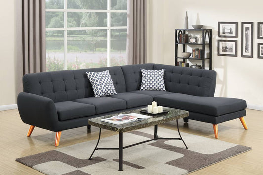 F6954 Judy 2-PC Sectional - Charcoal