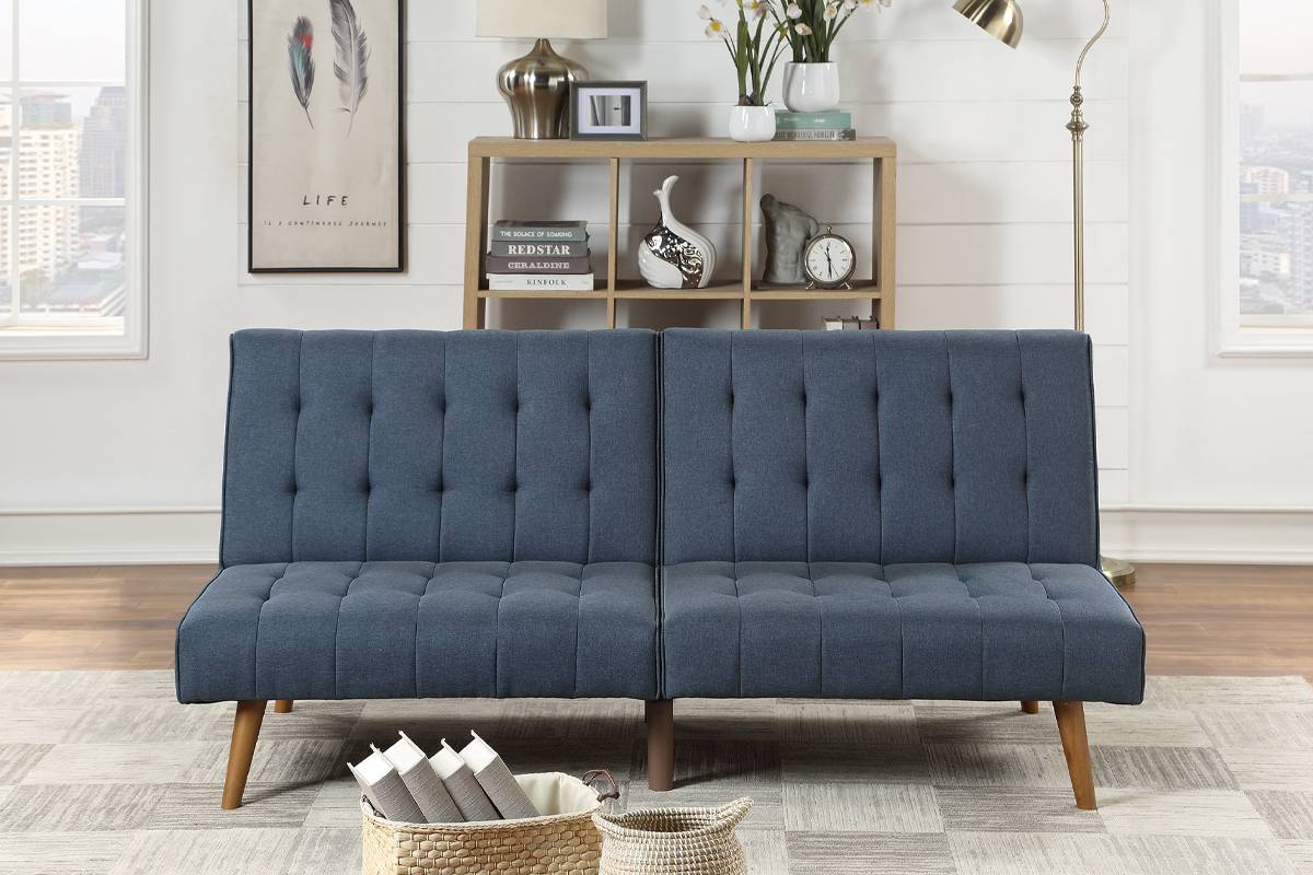 Bernard Adjustable Sleeper Sofa - Navy