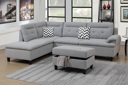 F6589 3-PC Sectional - Grey