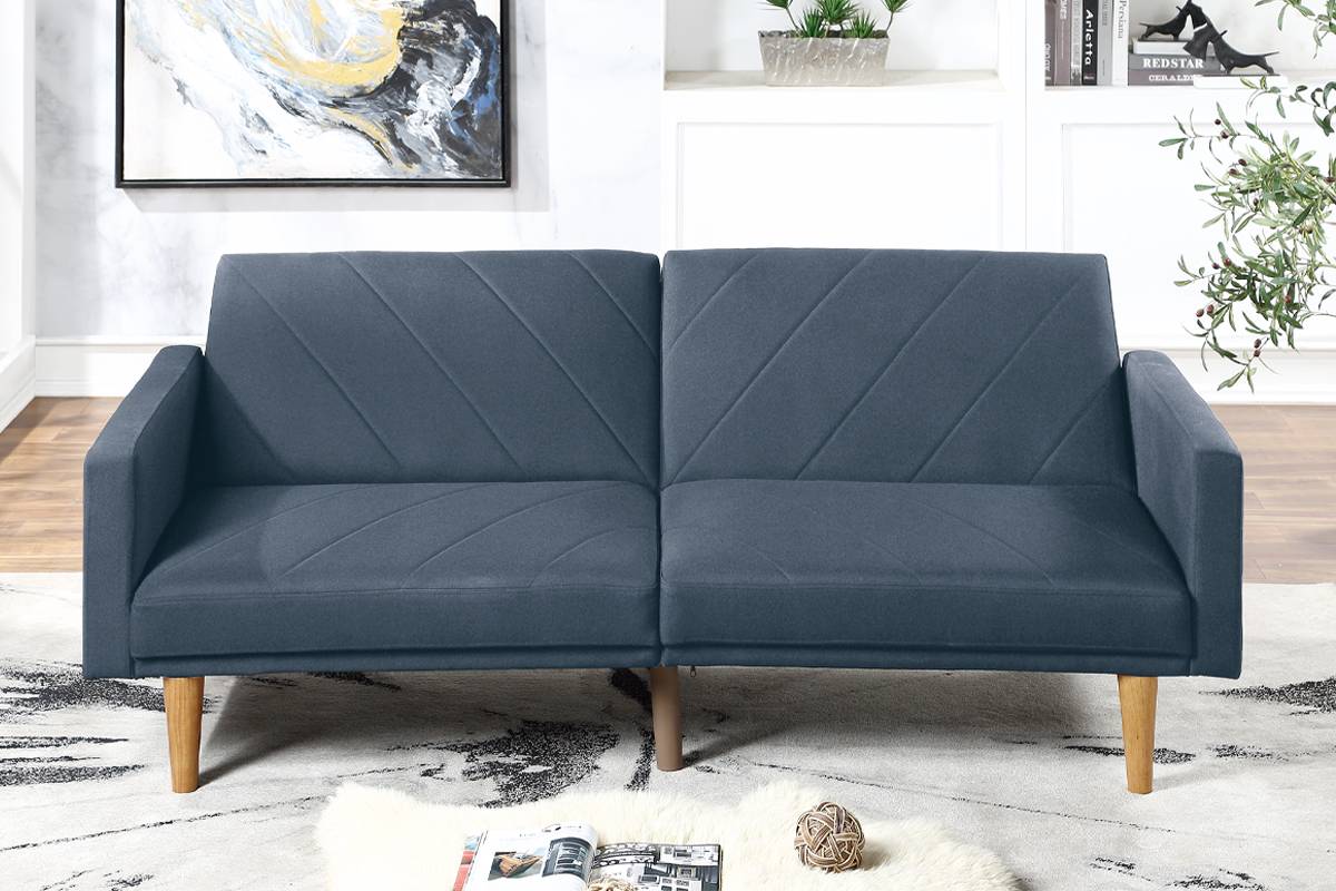 Hayden Adjustable Sleeper Sofa - Navy