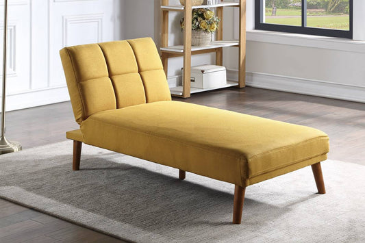 Maddox Fabric Sleeper Chaise - Mustard