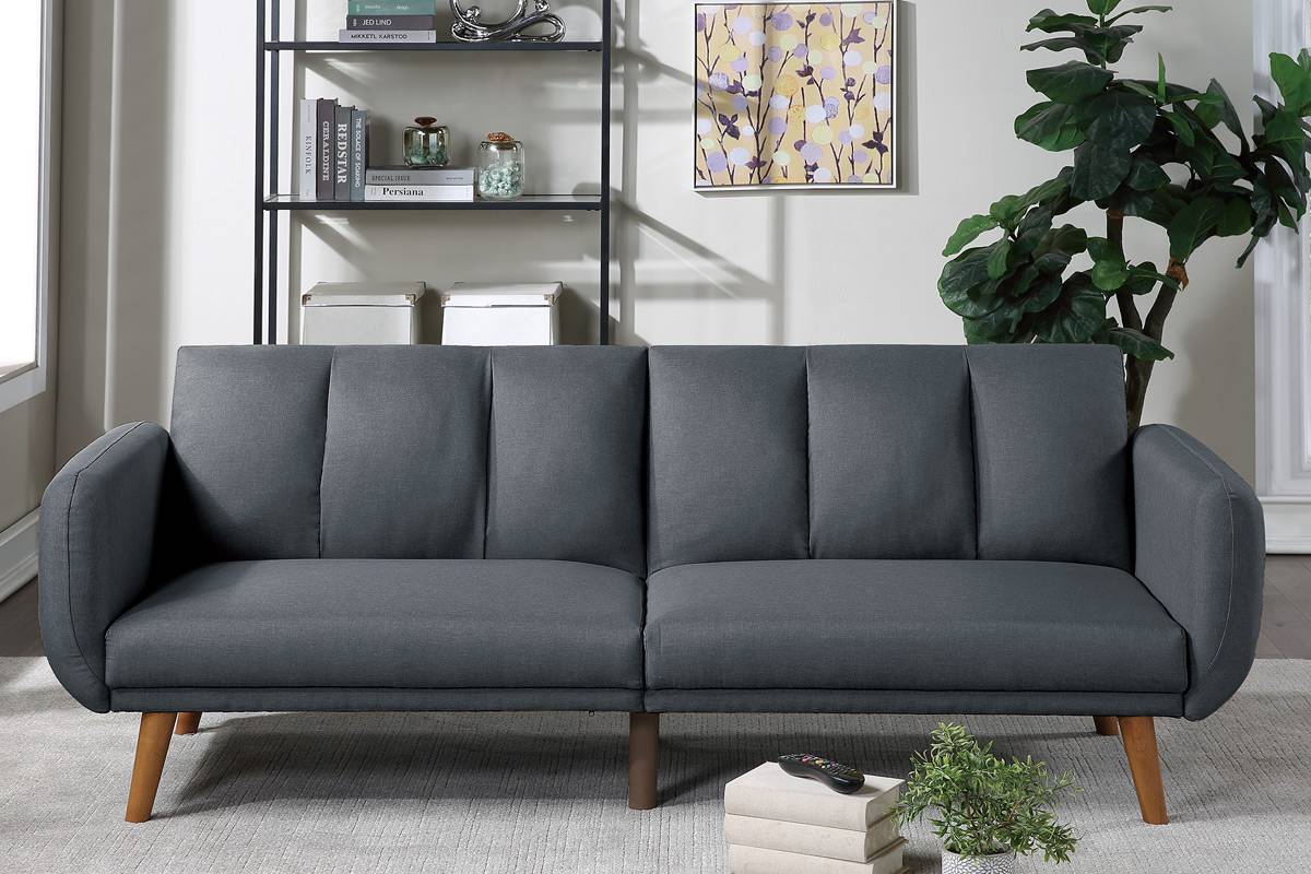 F8512 Archie Adjustable Sleeper Sofa - Blue Grey